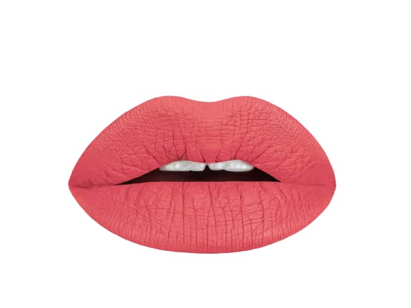 Aromi Mango Matte Liquid Lipstick | Coral Peach Lip Color for Women, Long-Lasting, Vegan, Red Orange Shade (Mango Tango)