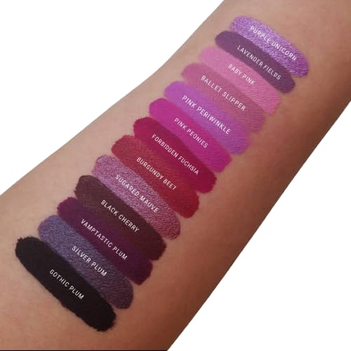 Aromi Matte Liquid Lipstick | Black Plum, Dark Lip Color, Vegan, Cruelty-free, Long-lasting, Opaque, Waterproof, Gluten Free (Gothic Plum)