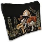 Makeup Bag Vintage Botanical Cosmetic Bag Mini Portable Travel Toiletry Bag Organizer Makeup Brushes Aesthetic Accessories Waterproof Storage Bag for Women