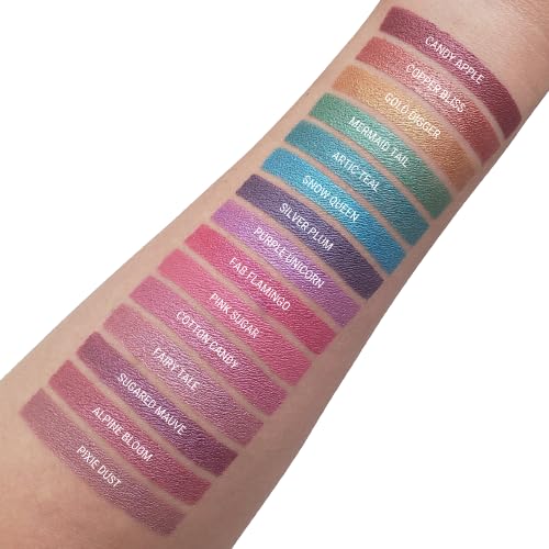 Aromi Bright Blue Metallic Liquid Lipstick | Sparkly, Sky Lip Color with Shimmery Finish, Vegan Makeup, Cruelty-free, Long-lasting (Snow Queen)