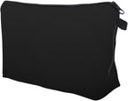 Cute Travel Makeup Bag Cosmetic Bag Small Pouch Gift for Women (Plain Black)