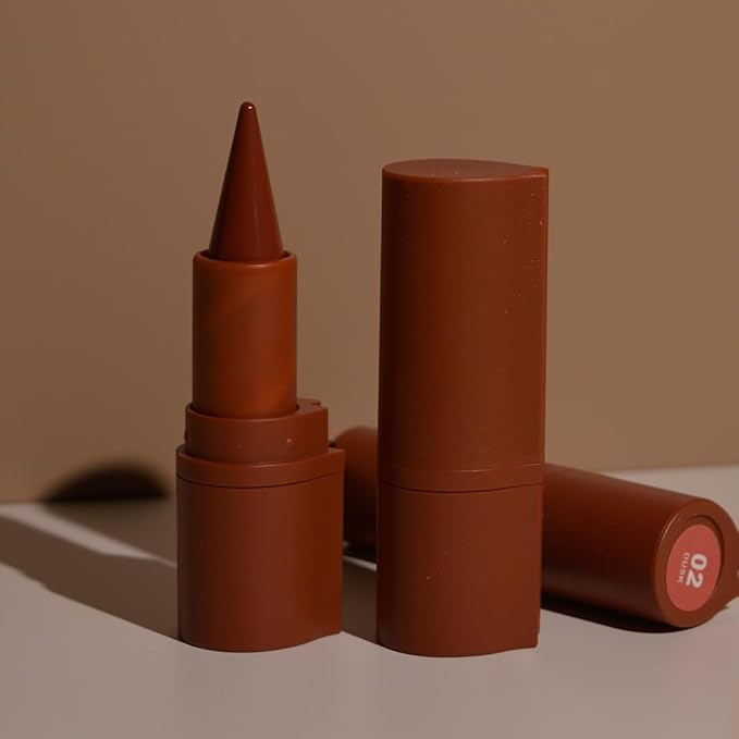 2-in-1 Gradient Lip Liner and Lipstick Lip Combo Set - Achieve Flawless Contour and Gradual Ombre Effect with Easy-to-Use Crayon Form and Cone Tip - Non-Smudging, Long-Lasting (01# Milk Tea, 1)