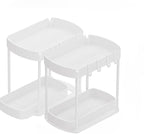 Ukeetap 2 Pack Multi-Purpose Pull-Out Storage Organizers, Under Sink & Cabinet Storage, 12.8 Inch, White (白色)