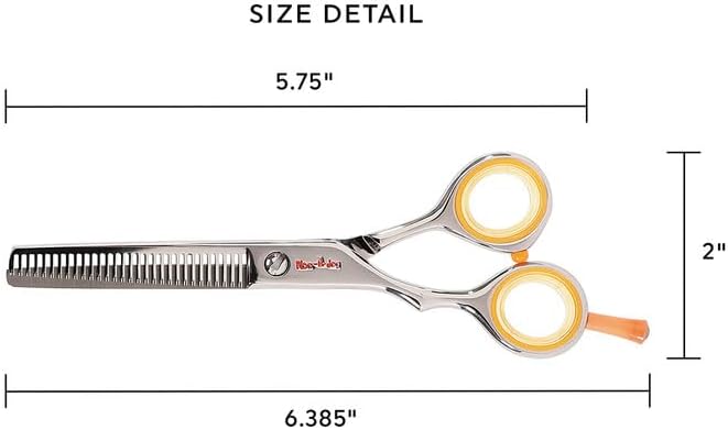 Cricket Centrix Roc-It Dog Professional Stylist 5.75” Hair Cutting Shears and RTL-30 Thinning Hair Cutting Scissors Duo Set, Salon Barber Supplies for Women and Men Haircut, Lefty