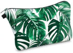 Cute Travel Makeup Bag Cosmetic Bag Small Pouch Gift for Women (Leaves)