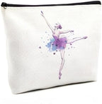fkovcdy Ballet actress makeup bag ballerina ballet shoe bag dancing girl dancer girl girl recital gift girl ballet lover makeup bag