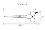 Cricket S3 Premium Series 600 Professional Hair Cutting Shears - High-Performance Swedish Steel, Convex Edge Blades, Adjustable Tension Knob - Durable, Precision Styling Scissors – 6 Inch