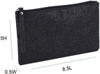 Celestial Glitter Makeup Pouch – Six Stunning Shades - Festive Cosmetic Bag (Aurora Red)