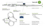 Suvorna 3-Hole Hair Scissors Professional - Right-Hand Barber Scissors for hair cutting - Hair Cutting Scissors to cut Hair - Hair shears for hair cutting - Hair shears for women and men