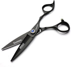 6+7 inch hair stylist barber scissors black plate dragon 440C hairdressing cutting scissors+thinning scissors (4PC)