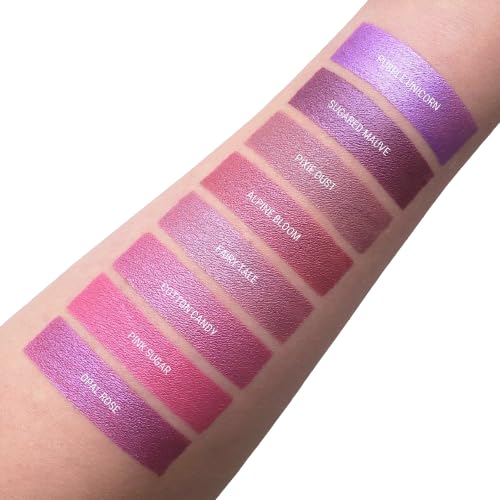 Aromi Light Pink Metallic Liquid Lipstick | Rosy Lip Color with Shimmery Finish, Vegan, Cruelty-free, Long-lasting, Waterproof, Handmade (Pink Sugar)