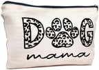 IWXYI Dog Mom Gifts For Women,Dog mama Makeup Bags with Zipper,Dog mama Makeup Bag Zipper Pouch Travel Toiletry Gifts For Women