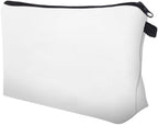 Cute Travel Makeup Bag Cosmetic Bag Small Pouch Gift for Women (Plain White)