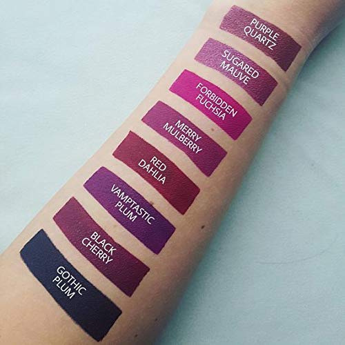 Aromi Black Cherry Matte Liquid Lipstick, Dark Plum Maroon Lip Color, Vegan and Cruelty-free, Long-Lasting Lipstick, Handmade (Black Cherry)