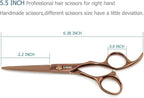 5.5 Inch Barber Scissor to Cut Hair Cutting Scissors Professional Hair Cutting Shears 440C Hair Scissors KINSARO for Hairdresser Barber or Home Use