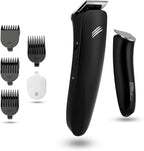Skull Shaver Pitbull Gold PRO Electric Razor & Baby Beast Trimmer - Premium Cordless Electric Shaver for Men - for Wet & Dry Shaving - Features LED Battery Display - Comes with Travel Pouch