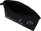 Cute Travel Makeup Bag Cosmetic Bag Small Pouch Gift for Women (Smile)