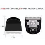 2 Pack Professional Peanut Clipper/Trimmer Snap On Replacement Blades #2068-300 - Compatible with Wahl Peanut Hair Clipper/Trimmer, Black