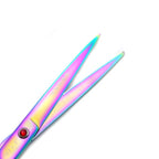 7.0 Inches Professional hair cutting thinning scissors set with razor (Rainbow)