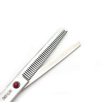 7.0 Inches Professional hair cutting thinning scissors set with razor (Silver)