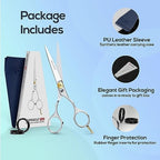 Suvorna 6" hair scissors for professional, barber & hairdresser - hair shears for cutting, trimming, grooming, precision, facial hair - Right Hand hair cutting scissors for men, women, kids, adults.