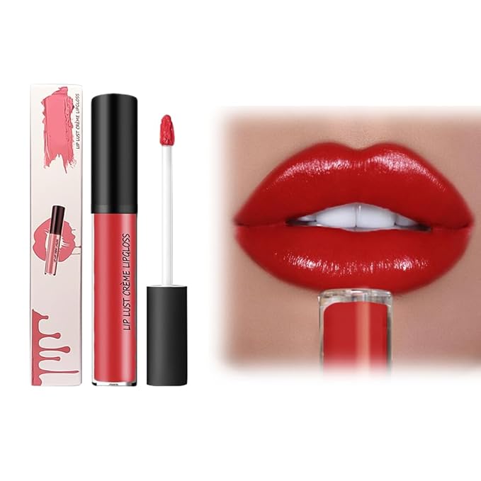 12 Color Cream Lip Gloss Lipstick Portable,Upgraded Waterproof Long-Lasting Moisturizing Lip Lipsticks for Daily Use,Non-Stick to Cup Natural Lipsticks for Home Travel Women (10)