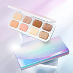 evpct 8 Colors Cream Eye Shadow Palette Makeup for Older Women, Nude Rose Pink Coffee Beige Brown Matte Shimmer Glitter Metallic Dual Eyeshadow Palette Pot creme, Eye Brightener Makeup Highlighter