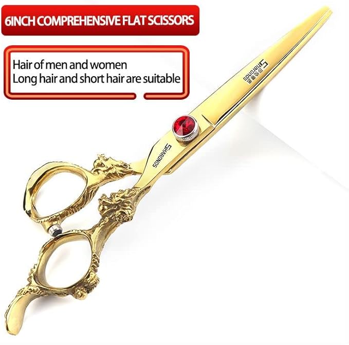 5.5/6 /7 Inch Purple Dragon Knight Professional Japanese Hair Scissors Barber Scissors Set (6 inch 3pc-B)