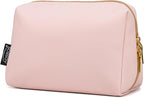 Aosbos Small Makeup Bag Travel Size Cosmetic Bags for Women Small Zipper Pouch with Inner Compartments | Idea for Purse Organizer (Pink)
