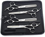 Barber hair scissors, Axemoore professional haircut Cutting Scissors/Shears set- 6", made of Japanese stainless steel, especially (6in-4pc-A)