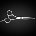 Professional Hair Cutting Scissors - 6 Inches - Convex Blade - Japanese 440C Stainless Steel - For Wet or Dry Cutting - Saki Shears Musashi For Hairdressers and Barbers