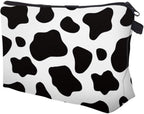 Cute Travel Makeup Bag Cosmetic Bag Small Pouch Gift for Women (Cow Print)