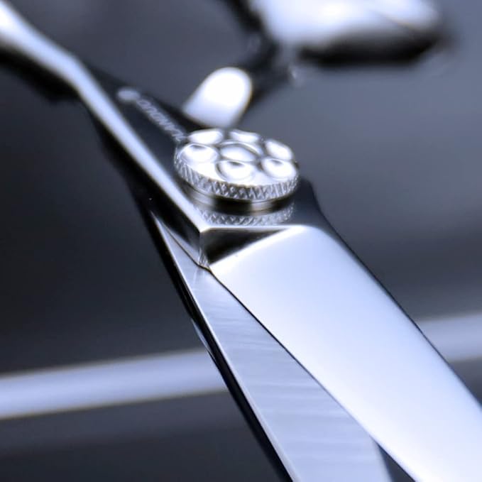 AOLANDUO Hair Cutting Scissor -Sharp & Lightweight-Offset Design Using Japanese JP440C Stainless Steel Hair Scissor for Barbers & Salon Stylists- Smooth Motion Fine Craftsmanship Barber Scissor