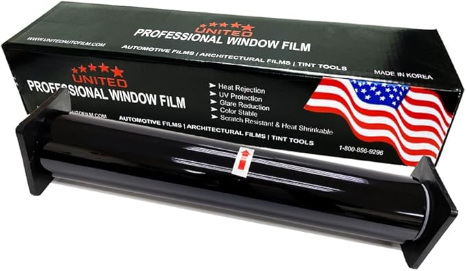 United Window Tint 2Ply Nano Carbon 40" in 100'Ft Charcoal 50% VLT Privacy Window Tint for Car, Home, Blocks UV/IR Rays, Reduce Heat & Glare - Adhesive Film - Lifetime Color Stability