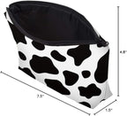 Cute Travel Makeup Bag Cosmetic Bag Small Pouch Gift for Women (Cow Print)