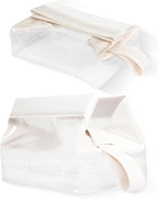 RAWILL 2PC Clear Toiletry Bag with Magnetic Closure, Toiletry Bags for Traveling Women,Small Makeup Pouch for Airplane, Vacation, Camping