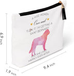 Dog Gifts for Dog Lovers, Saint Bernard Stuff Merch Decor, Dog Mom Gifts for Women Women, Unique Christmas Birthday for Dog Lover Owners, Crazy Dog Lady Gifts, Dog Makeup Bag ?etting A Saint Bernard