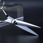 AOLANDUO Barber Scissors 6" – VG10 Steel Professional Mens Scissors for Grooming Hair, Barber Profesional Hair Cutting Shears, Ergonomic Handle, Ultra-Smooth Bearing, Care Kit Included, 1 Count