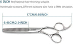 Professional 6 Inch Hair Thinning Shears Barber Scissors Sharp Hair Thinning Scissors 30 Teeth Barber Hair Clippers 440C Shears KINSARO for Hairdresser Barbershop or Home Use