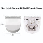 2PCS White Professional Peanut Clippers/Trimmers Snap On Replacement Blades #2068-300-Fits Compatible with Peanut Hair Clipper