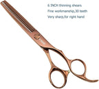 6 Inch Hair Thinning Scissors Hair Shears Professional Barber Scissors 440C Convex Edge KINSARO for Hairdresser Barbershop or Home Use