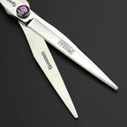 5.5/6 /7 Inch Purple Dragon Knight Professional Japanese Hair Scissors Barber Scissors Set (7 inch 2pc-A)