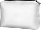 COEQINE Custom Leather Cosmetic Bag for Women 5x7 Inch Travel Makeup Bags Organizer Easy To Clean Cosmetic Pouch for Party Travel Case Gifts for Her Sister