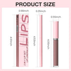 AMY'S DIARY 2pcs Matte Dark Red Lip Liner & Lipstick Makeup Set, Liquid Lipstick 24H and Lip Liner Set Matt Liquid Lips Make Up Waterproof Long Lasting (10#, 2 Pcs Set)