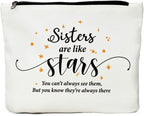 Sister Gifts: Best Friends Makeup Bag - Stars Sister Christmas Birthday Graduation Gift