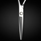 Professional Hair Cutting Scissors - 6 Inches - Convex Blade - Japanese 440C Stainless Steel - For Wet or Dry Cutting - Saki Shears Musashi For Hairdressers and Barbers