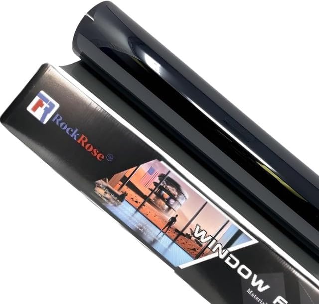 RockRose 1% Premium Carbon Car Window Tint Film 36 in x 15FT 2PLY Charcoal Privacy Film UV, Heat Blocking Tint for Car or Home Adhesive Film Easy Shrink, Plotter Friendly Pro Grade