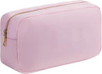 Travel Essentials Makeup Bag for Women Water-resistant Toiletry Organizer Nylon Cosmetic Pouch Preppy Stuff