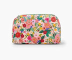 RIFLE PAPER CO. Garden Party Large Cosmetic Pouch for Storing Small Accessories, Includes Gold Zipper, Printed in Full Color with Stylized Pattern and Foil Stamped Logo