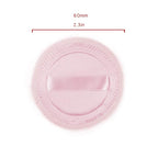 10pcs Powder Puff Cotton Cosmetic Face Makeup Powder Puffs Pads with Ribbon for Loose and Foundation 2.36 inch. (Pink)